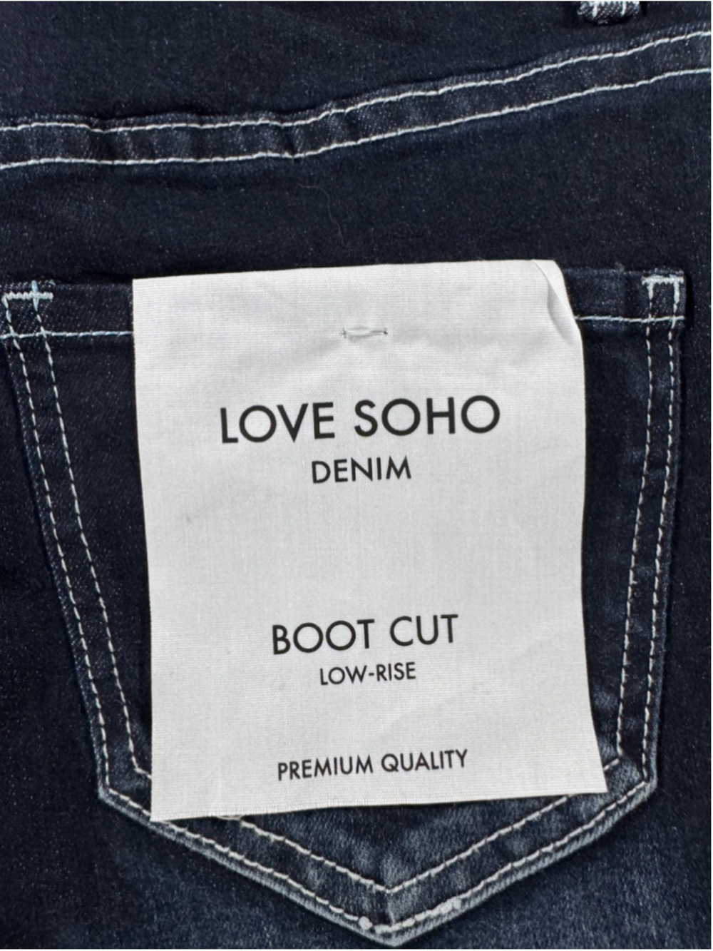 Love Soho Denim Low Rise Boot Cut Size 0 Jeans New With Tags - Picture 8 of 16